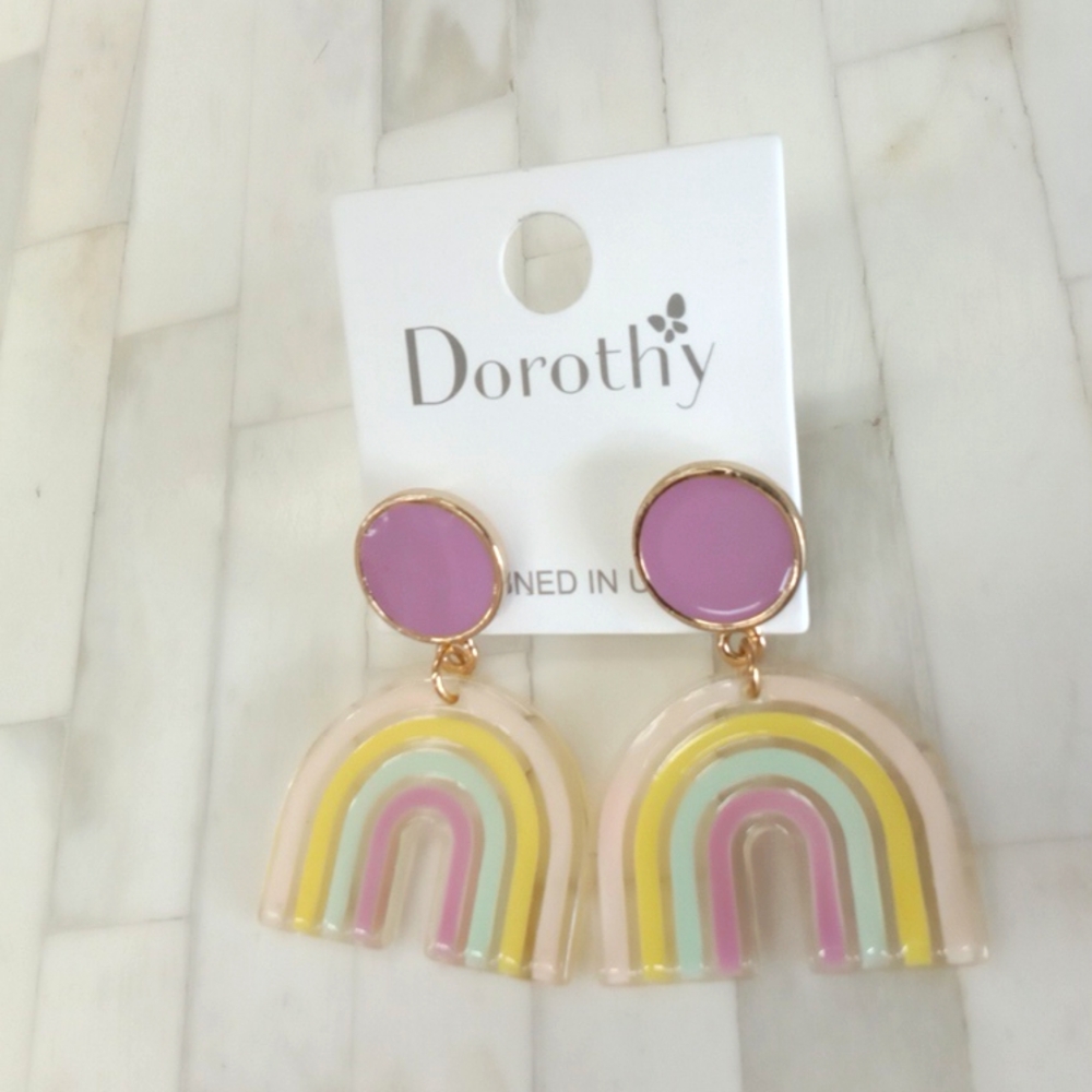 Purple Rainbow Earrings - Picture 3 of 6